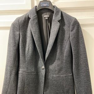 ANN TAYLOR FACTORY, GREY, ONE BUTTON BLAZER 2